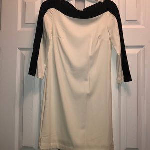 Midi white and black dress